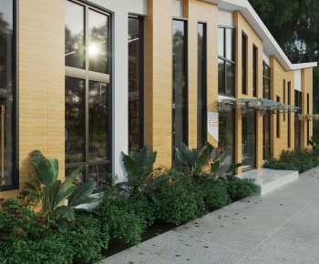 Modern Facade Element-ID:517489993