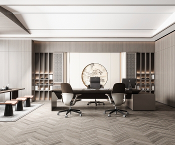 New Chinese Style Manager's Office-ID:860445023