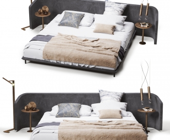 Modern Double Bed-ID:457779883