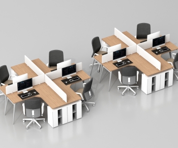 Modern Office Desk And Chair-ID:536479941