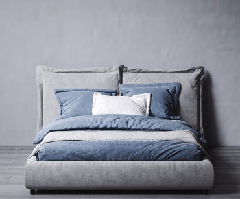 Modern Double Bed-ID:245549716