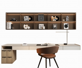 Modern Computer Desk And Chair-ID:224364048