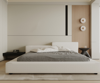 Modern Double Bed-ID:743649067