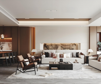 New Chinese Style A Living Room-ID:233730087