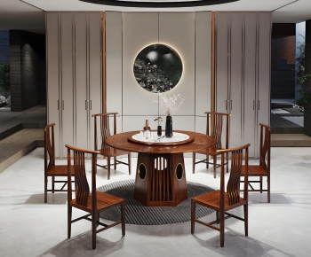 New Chinese Style Dining Table And Chairs-ID:715411908