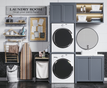 Modern Laundry Cabinet-ID:642366899