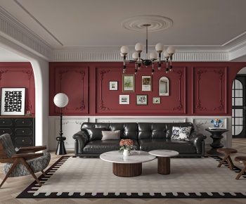 French Style A Living Room-ID:877343898