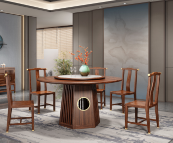 New Chinese Style Dining Table And Chairs-ID:217580088