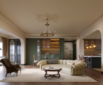 French Style A Living Room-ID:372293005