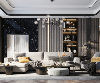 Modern A Living Room-ID:621967089