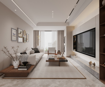 Modern A Living Room-ID:747381937