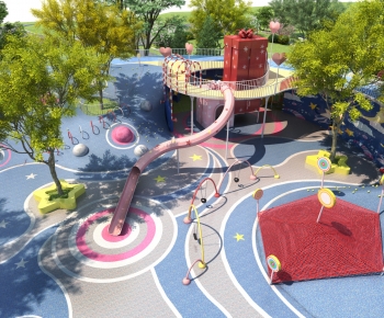 Modern Park Landscape-ID:614836937