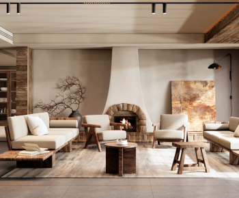 Wabi-sabi Style A Living Room-ID:321455008