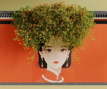 New Chinese Style Landscape Wall-ID:434206011