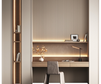 Modern Computer Desk And Chair-ID:880583054