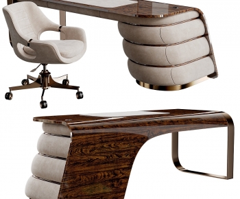 Modern Office Desk And Chair-ID:303359034