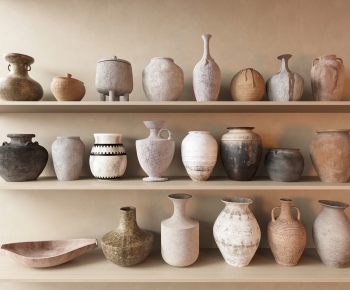 Wabi-sabi Style Clay Pot-ID:755438093