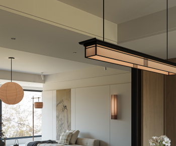 New Chinese Style A Living Room-ID:741456998