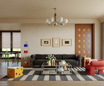 Modern A Living Room-ID:517955067