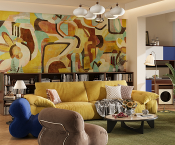 Modern A Living Room-ID:613702061