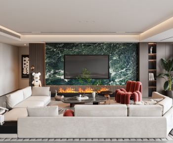 Modern A Living Room-ID:687469012
