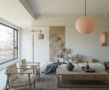 New Chinese Style A Living Room-ID:216468102