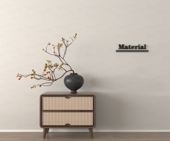 Wabi-sabi Style Bedside Cupboard-ID:877237085