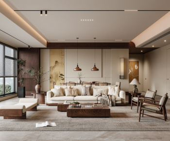 New Chinese Style A Living Room-ID:188424114