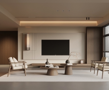 New Chinese Style A Living Room-ID:604908941