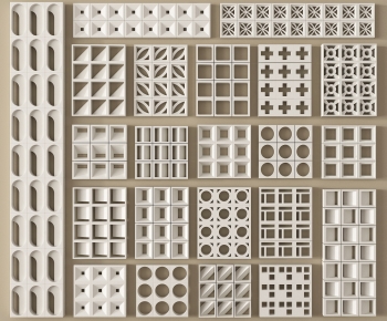 Modern Cement Brick Screen Partition-ID:959182981