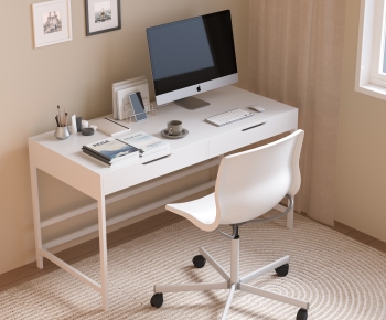 Modern Computer Desk And Chair-ID:310630872