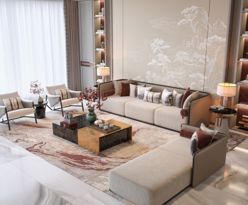 New Chinese Style Sofa Combination-ID:710325964