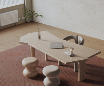 Modern Computer Desk And Chair-ID:874839076