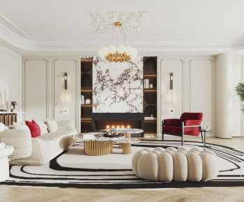 French Style A Living Room-ID:832976104