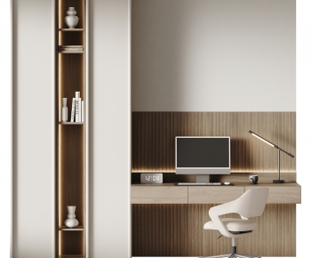 Modern Computer Desk And Chair-ID:887201073