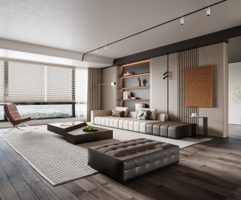 Modern A Living Room-ID:744396925