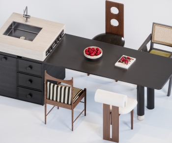 Modern Dining Table And Chairs-ID:831115964