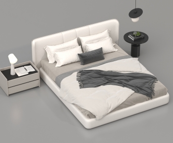 Modern Double Bed-ID:876777895