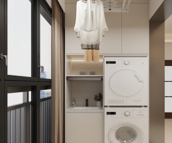 New Chinese Style Balcony Laundry Room-ID:832810468