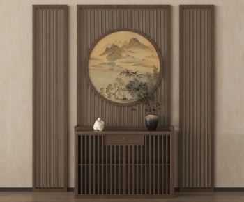 New Chinese Style Wooden Screen Partition-ID:696007978