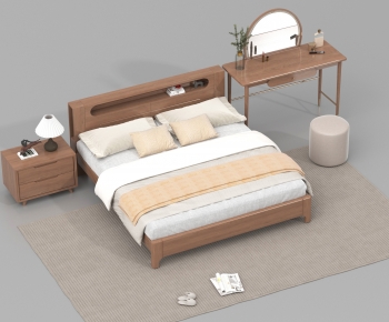 Modern Double Bed-ID:636862047