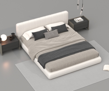 Modern Double Bed-ID:454377895