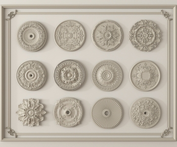 French Style Plaster Carved Top Plate-ID:787554035