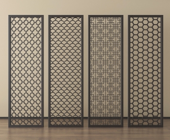 New Chinese Style Wooden Screen Partition-ID:244636063