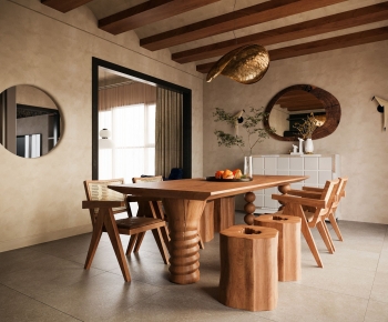 Wabi-sabi Style Dining Room-ID:126641049