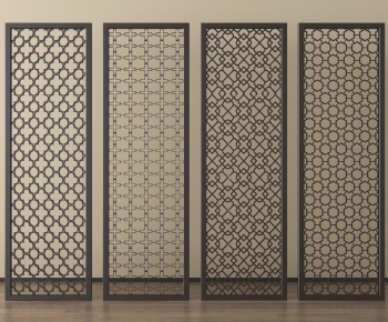 New Chinese Style Metal Screen Partition-ID:651611091