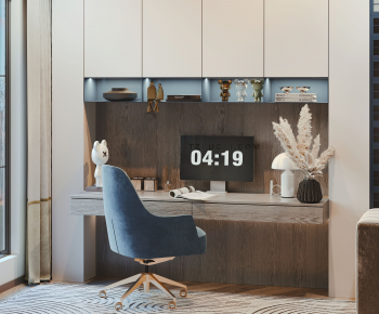 Modern Computer Desk And Chair-ID:488428124