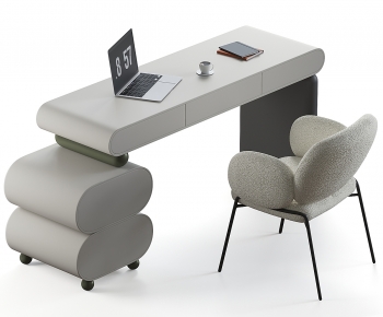 Modern Computer Desk And Chair-ID:377232075