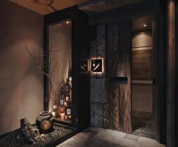 Wabi-sabi Style Facade Element-ID:235930922