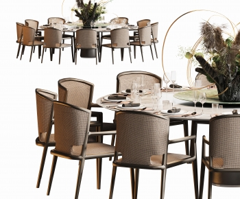 Modern Dining Table And Chairs-ID:734546909